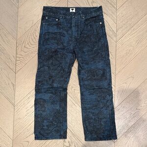 Denim Toile de Jouy Straight-Leg Jeans